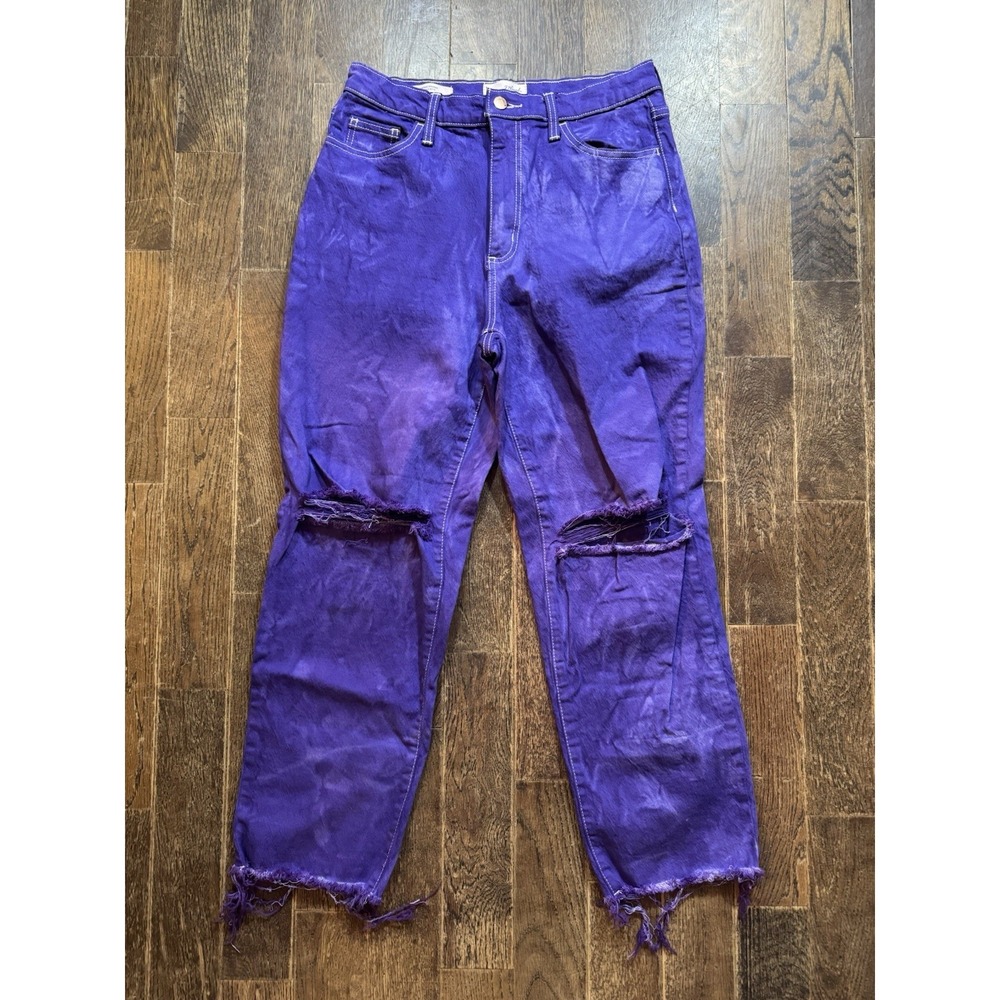Women's Vintage Straight Jeans Universal Thread Purple Size 8/29R Distressed